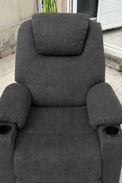Fauteuil relax gris après nettoyage Cosmova